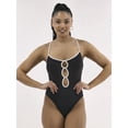 thumbnail image 1 of No Boundaries Scoop Neck One Piece Swimsuit, Women's, 1 of 5