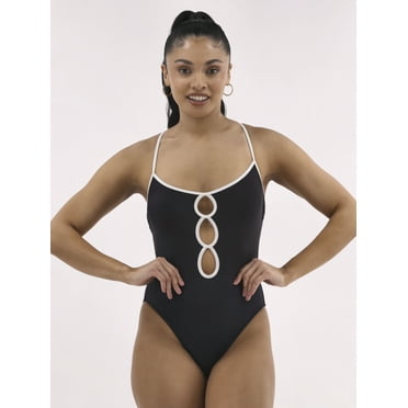 No Boundaries Scoop Neck One Piece Swimsuit, Women's