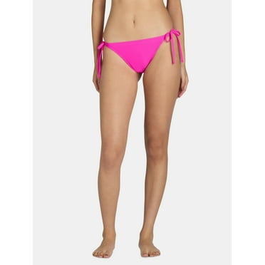 No Boundaries Women's and Women's Plus Side Tie String Bikini Bottoms, Sizes XXS-XXL
