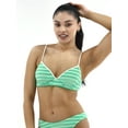 thumbnail image 1 of No Boundaries Women's and Women's Plus Terry Stripe Underwire Swim Top, Sizes XXS-XXL, 1 of 5