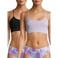 thumbnail image 1 of No Boundaries Women's or Juniors' Seamless Convertible Cami Bras, 2-Pack, 1 of 11