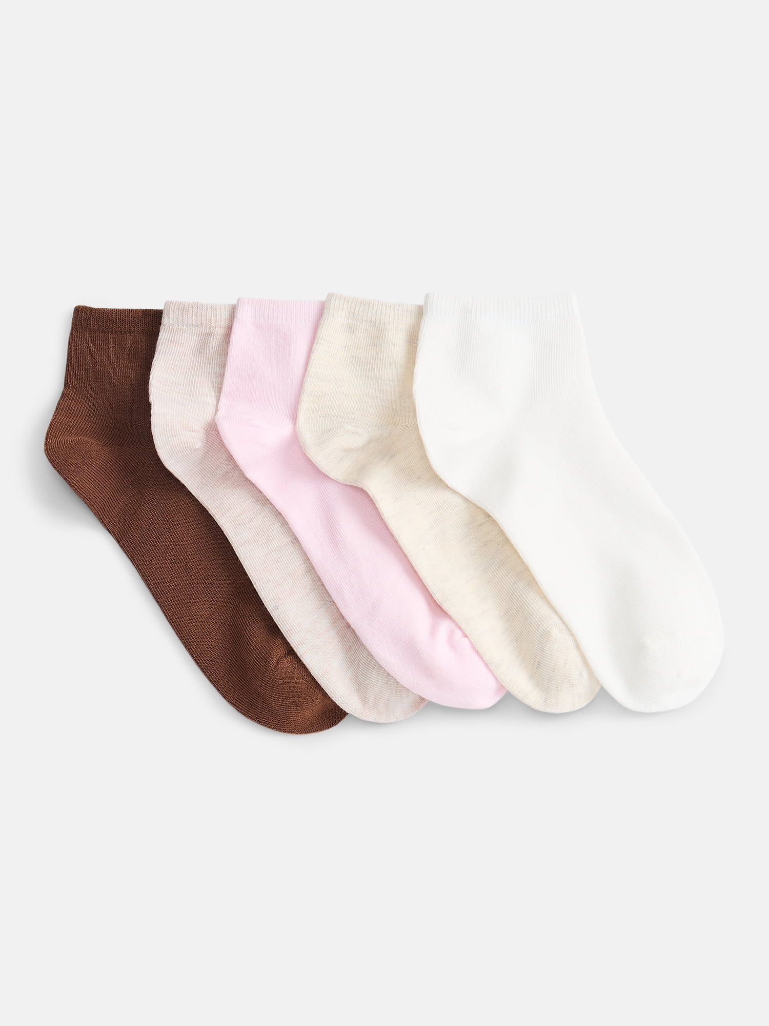 No Boundaries Women's Ankle Cut Socks, 20 Pack, Shoe Size 4-10