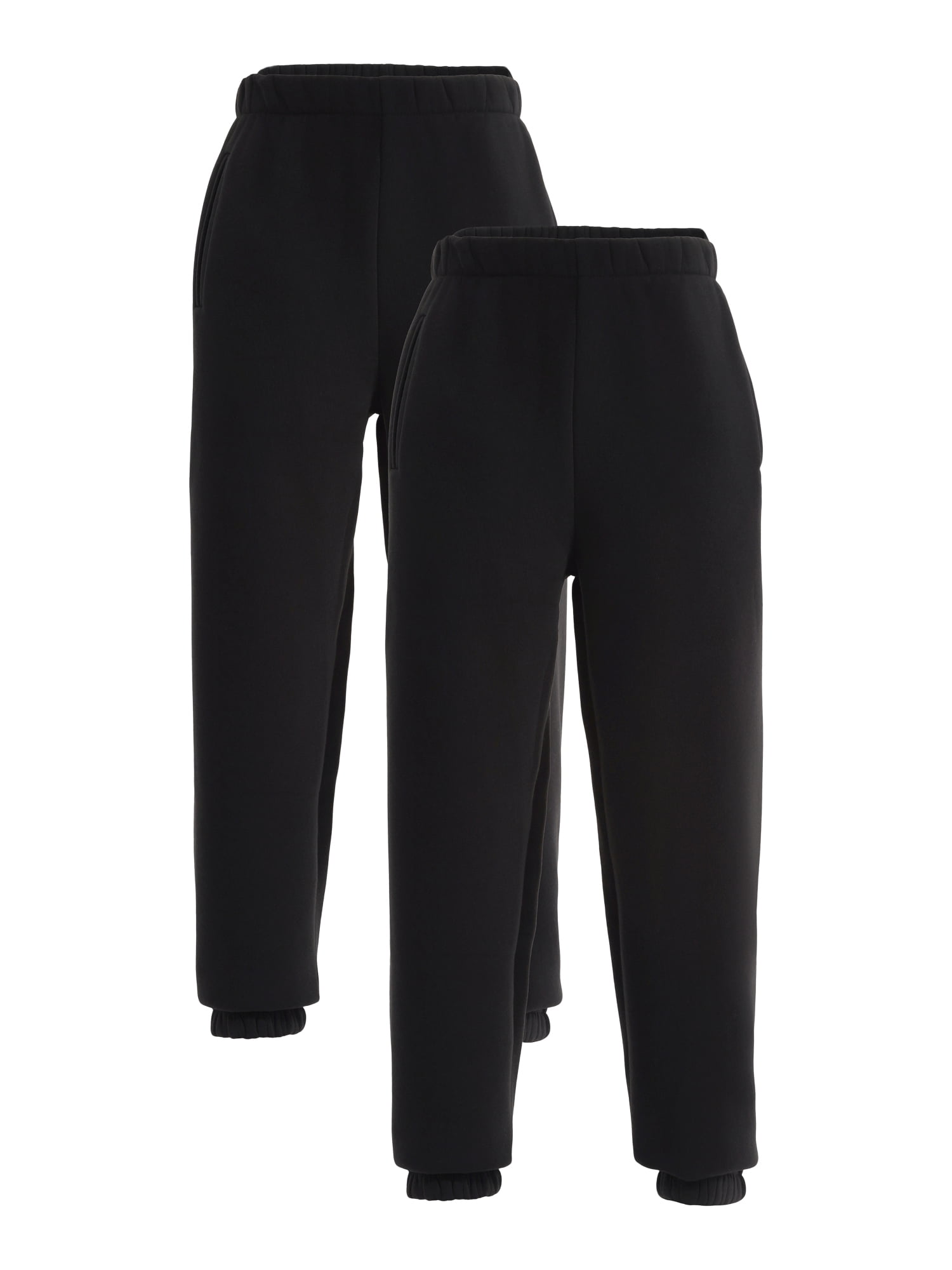 No Boundaries Fleece Joggers Pants 2 Pack 28 Inseam Women s