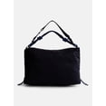 thumbnail image 1 of No Boundaries Womens Large Nylon Tote with Paracord Strap, Black, 1 of 4