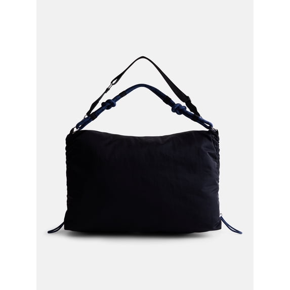 No Boundaries Womens Large Nylon Tote with Paracord Strap, Black