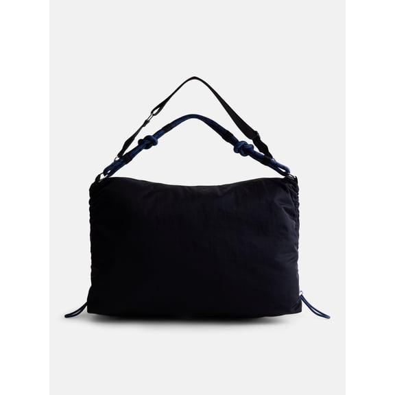 No Boundaries Womens Large Nylon Tote with Paracord Strap, Black