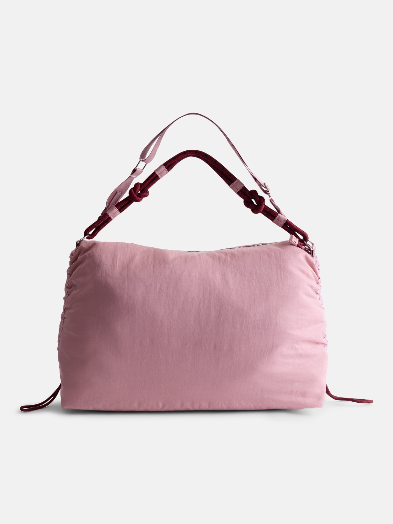 No Boundaries Women's Large Nylon Tote with Paracord Strap, Pink