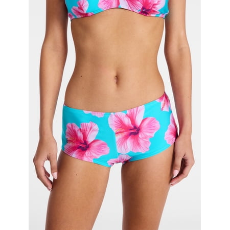 No Boundaries Low Rise Shortie Bikini Swim Bottoms, Women's XXS-XXL