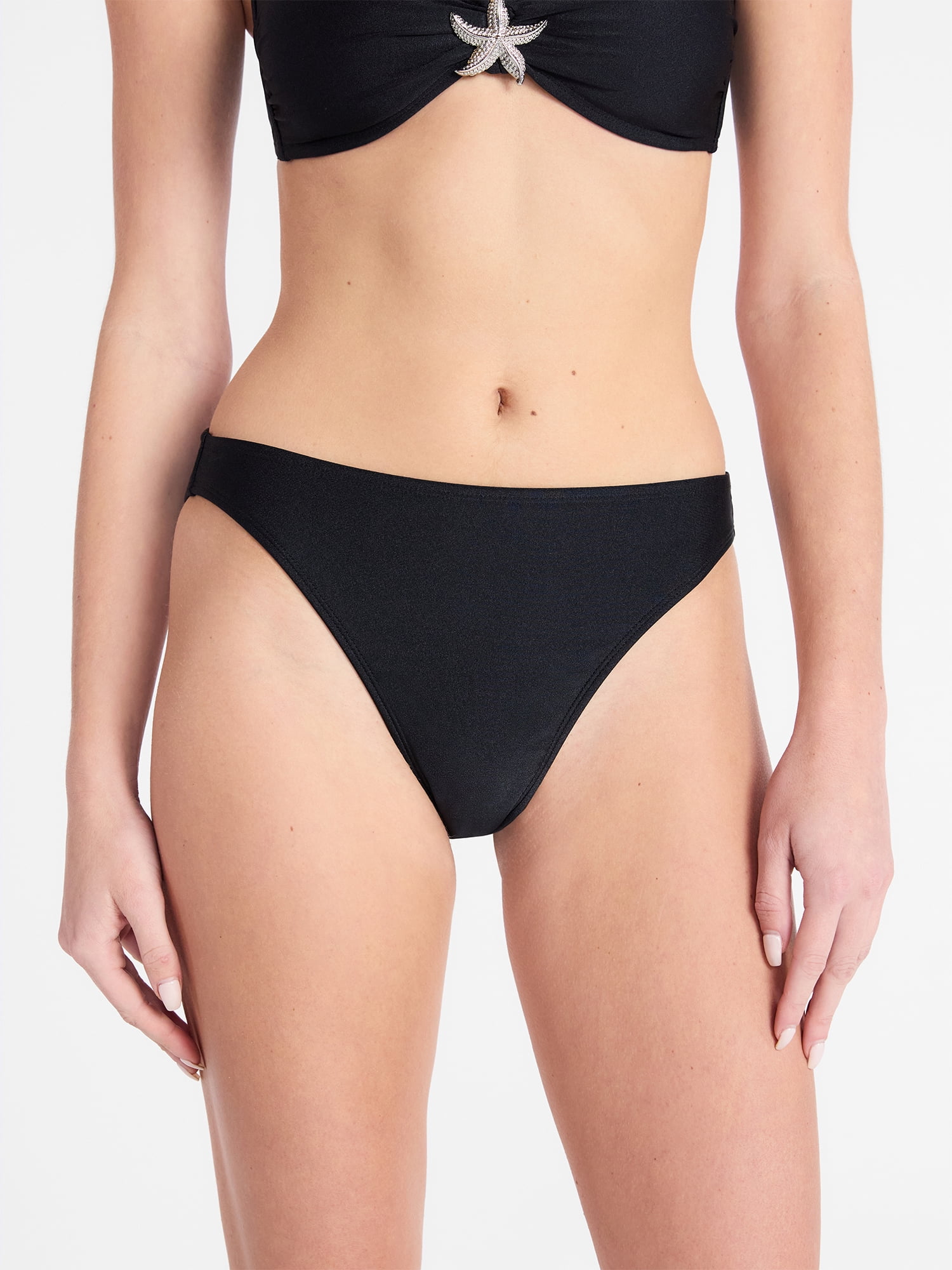 No Boundaries Mid Rise Bikini Bottoms, Women's XXS-XXL