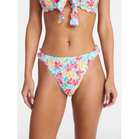 No Boundaries Mid Rise Bikini Bottoms, Women's XXS-XXL