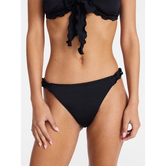 No Boundaries Mid Rise Bikini Bottoms, Women's XXS-XXL