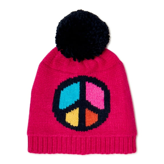No Boundaries Womens Peace Love Beanie