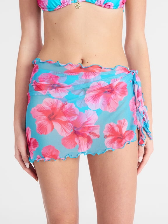 Short Sarong Bikini Coverup Skirt, Women's XXS-XL