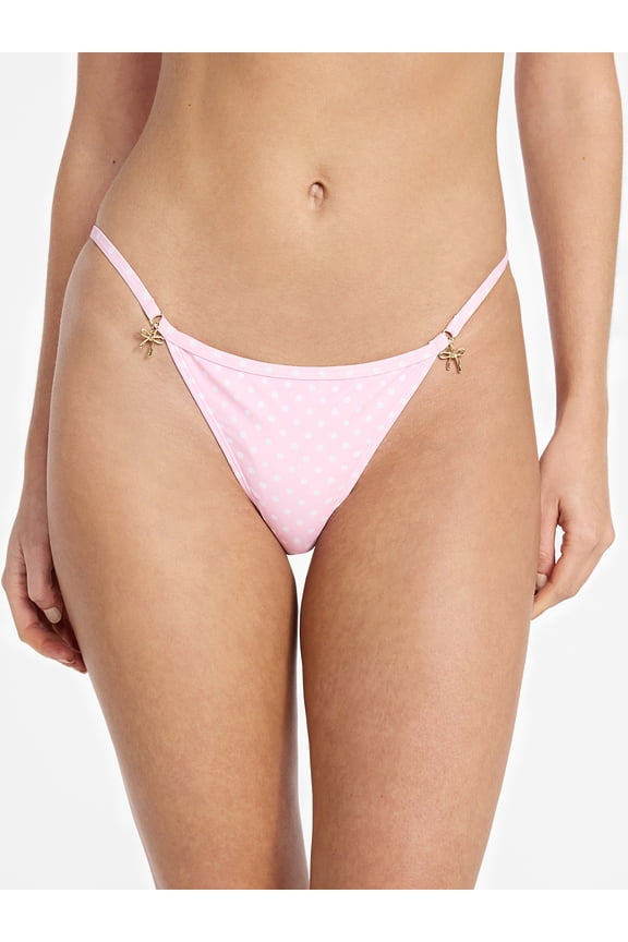 Polka Dot Print String Bikini Bottoms, Women’s XXS-XXL