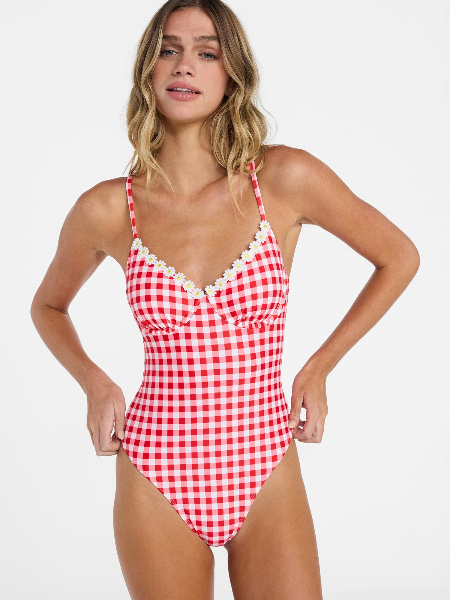 No Boundaries Underwire One-Piece Swimsuit, Women's XXS-XXL