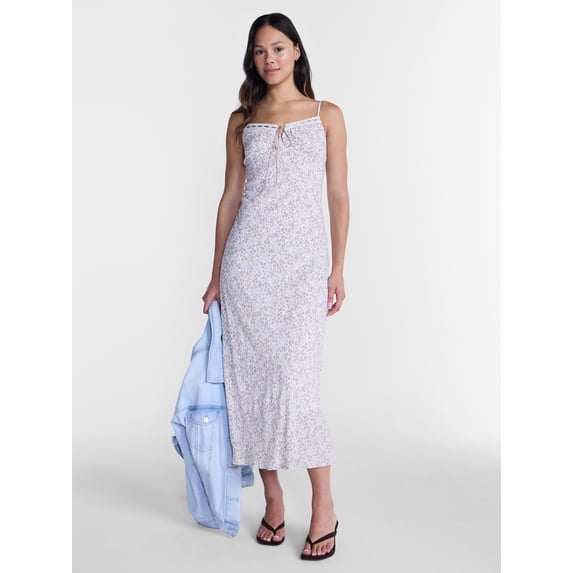 No Boundaries Woven Sweetheart Maxi Dress, Women’s XXS-XXL