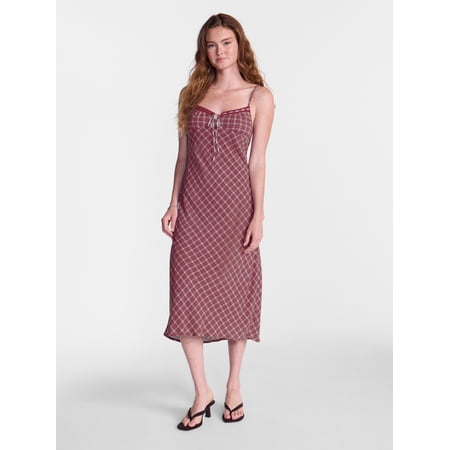 No Boundaries Woven Sweetheart Maxi Dress, Women’s XXS-XXL