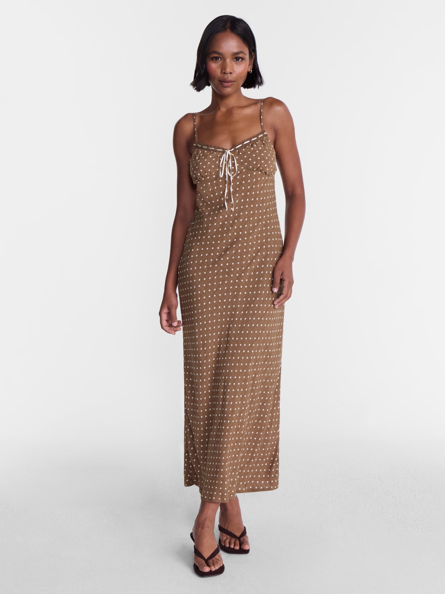 No Boundaries Woven Sweetheart Maxi Dress, Women’s XXS-XXL