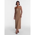 thumbnail image 1 of No Boundaries Woven Sweetheart Maxi Dress, Women’s XXS-XXL, 1 of 4