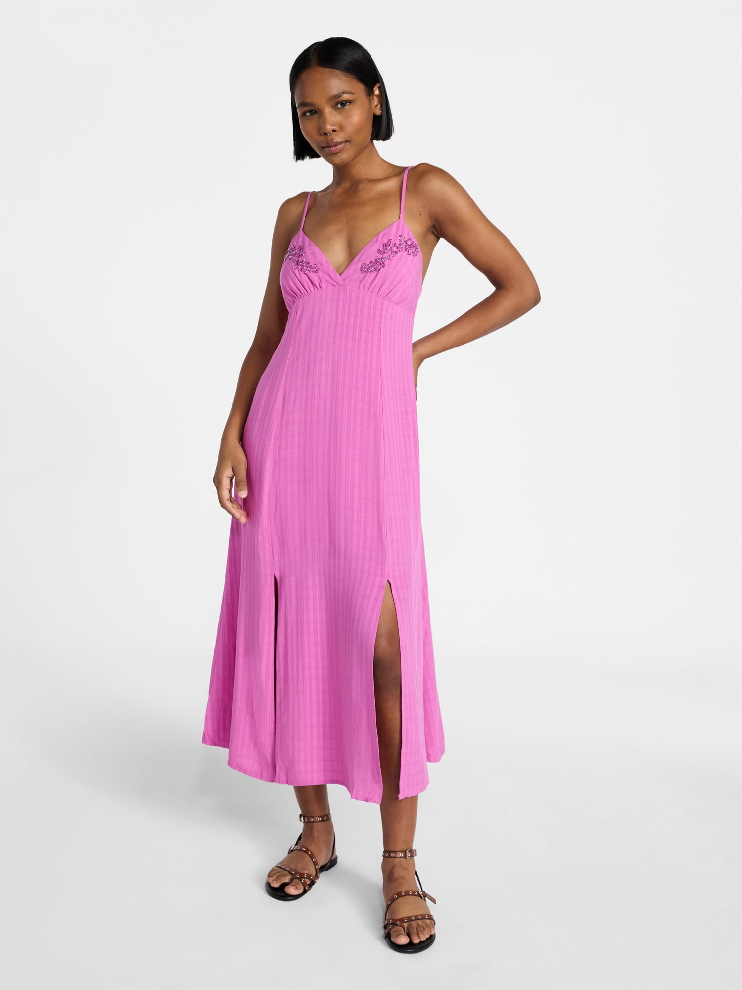 No Boundaries Beaded Maxi Dress with Slits, Women's XXS-XXL