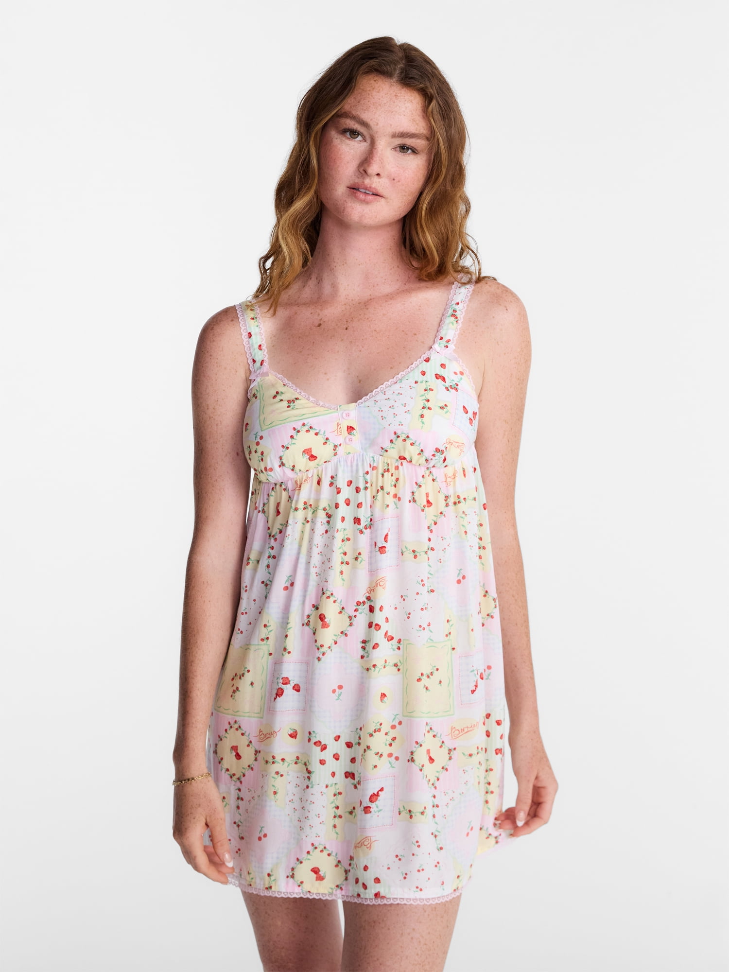 No Boundaries Woven Sleep Dress, Women's XXS-XXL
