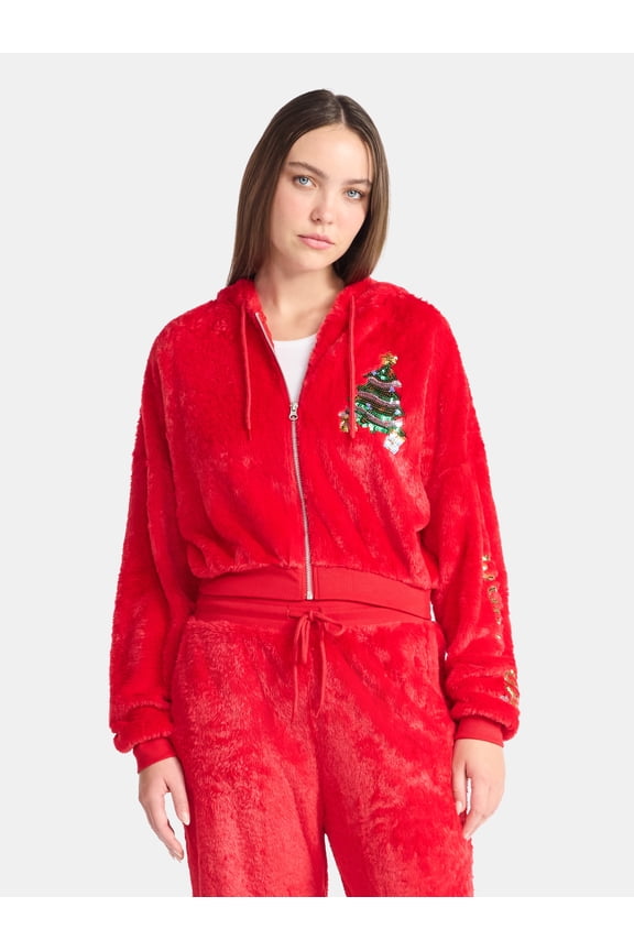 Christmas Plush Jacket, Women's & Women's Plus