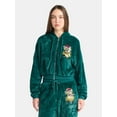 thumbnail image 1 of No Boundaries Christmas Plush Jacket, Women's & Women's Plus, 1 of 5