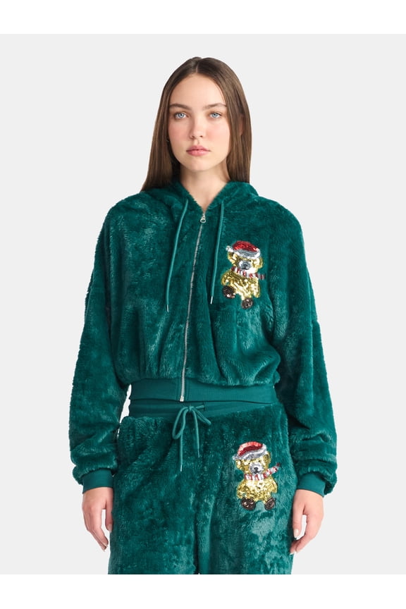 Christmas Plush Jacket, Women's & Women's Plus
