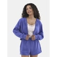 thumbnail image 1 of No Boundaries Young Adult Zip Cropped Hoodie, Women's, 1 of 4