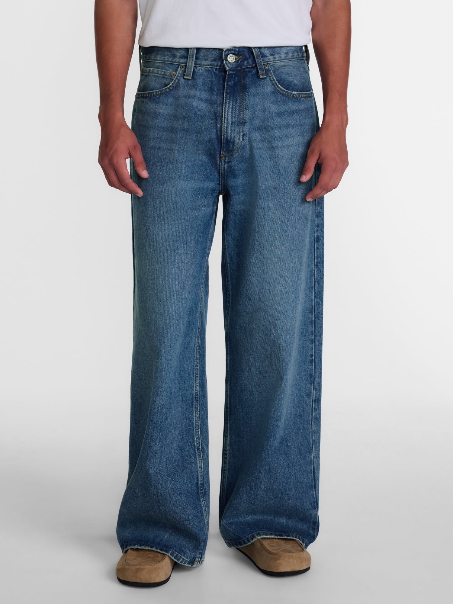 No Boundaries Wide Leg Jeans, 100% Cotton 14 oz Denim, Men's 28x30-42x32
