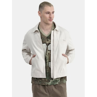 No Boundaries Zip Front Cotton Jacket, Men’s and Big Men’s