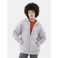 thumbnail image 1 of No Boundaries Zip Front Tunic Hoodie, Women's, 1 of 5