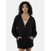 NO BOUNDARIES Zip Front Tunic Hoodie, Women's