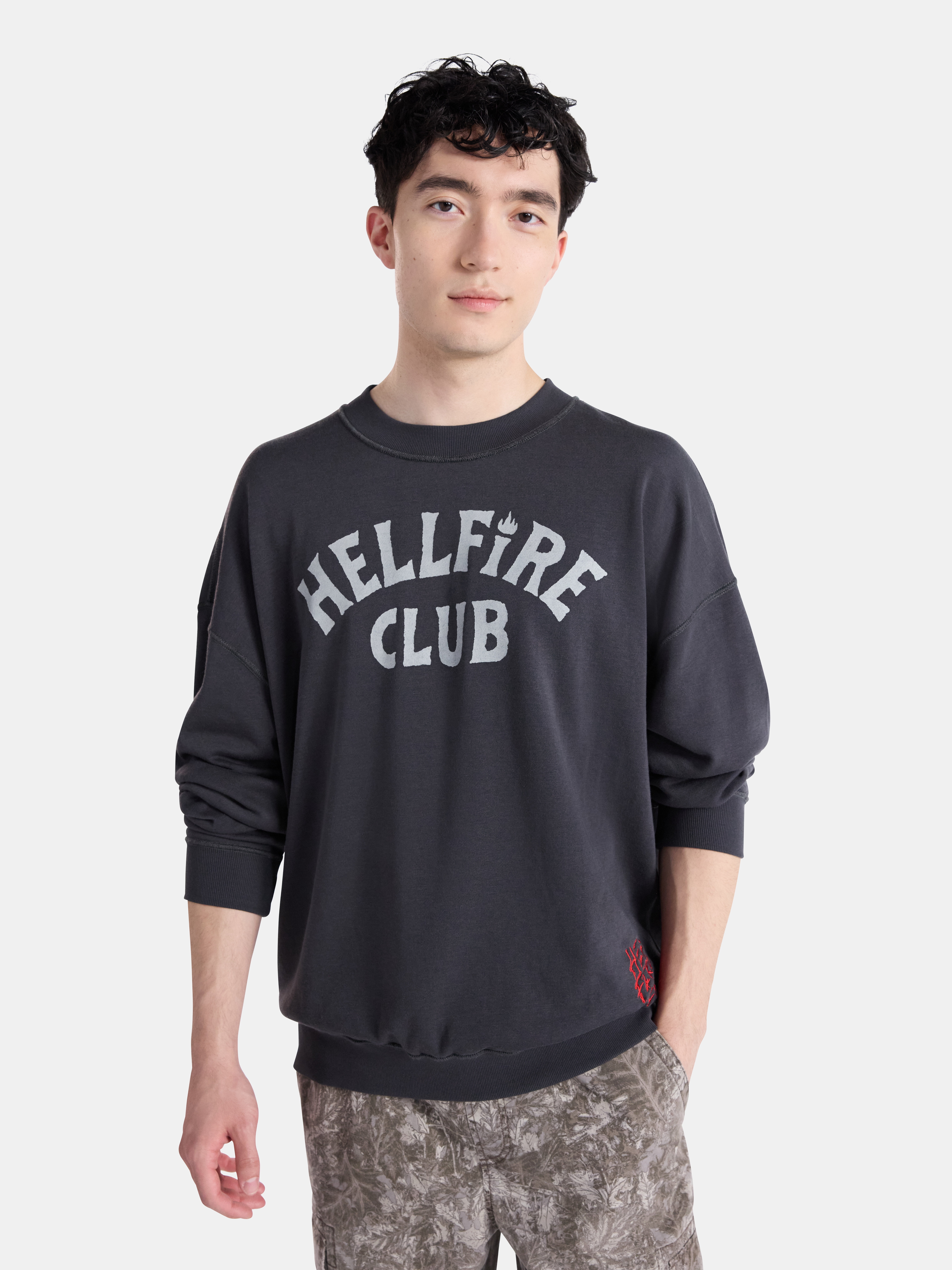 Netflix Stranger Things Hellfire Club Graphic Sweatshirt from No Boundaries, Men’s and Big Men’s