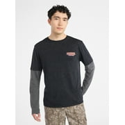 Netflix Stranger Things Hawkins Graphic T-Shirt with Long Sleeve Thermal Sleeves from No Boundaries, Men’s and Big Men’s