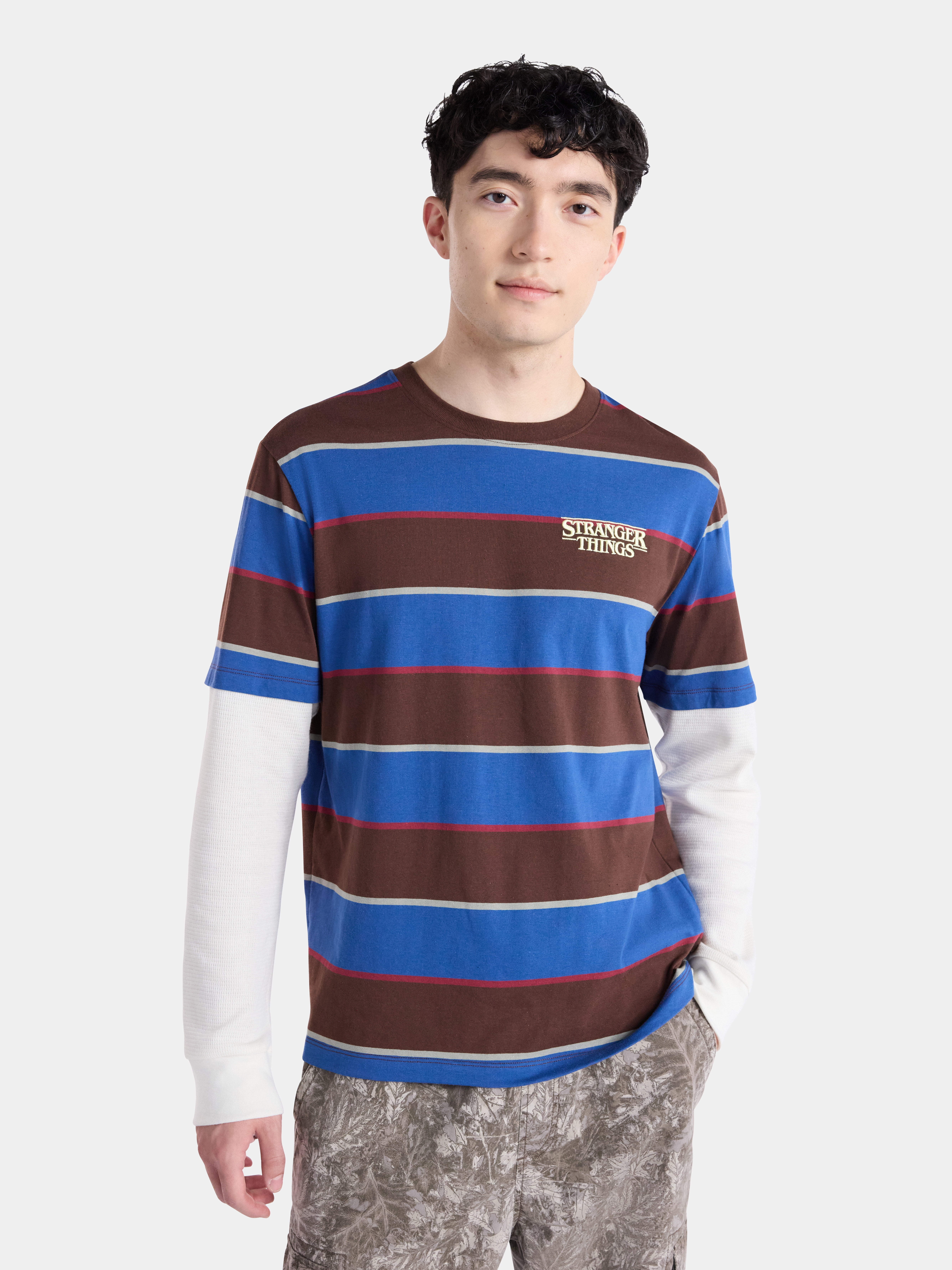 Netflix Stranger Things Graphic T-Shirt with Long Sleeve Thermal