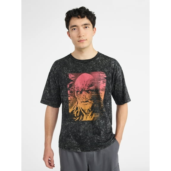 Netflix Stranger Things Vecna Lives Oversized Graphic T-Shirt from No Boundaries, Men's & Big Men's