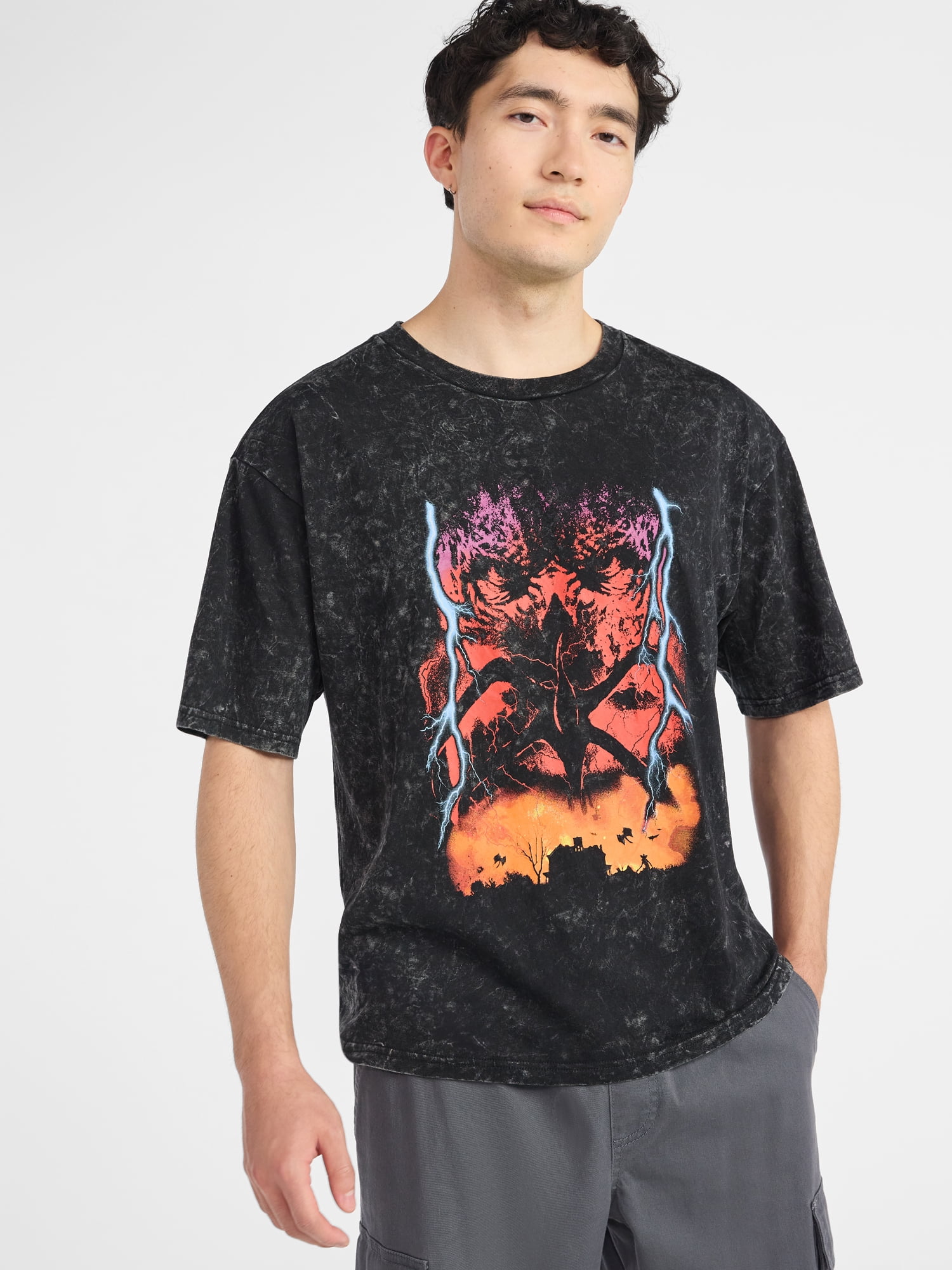 Netflix Stranger Things Roll Out Oversized Graphic T-Shirt