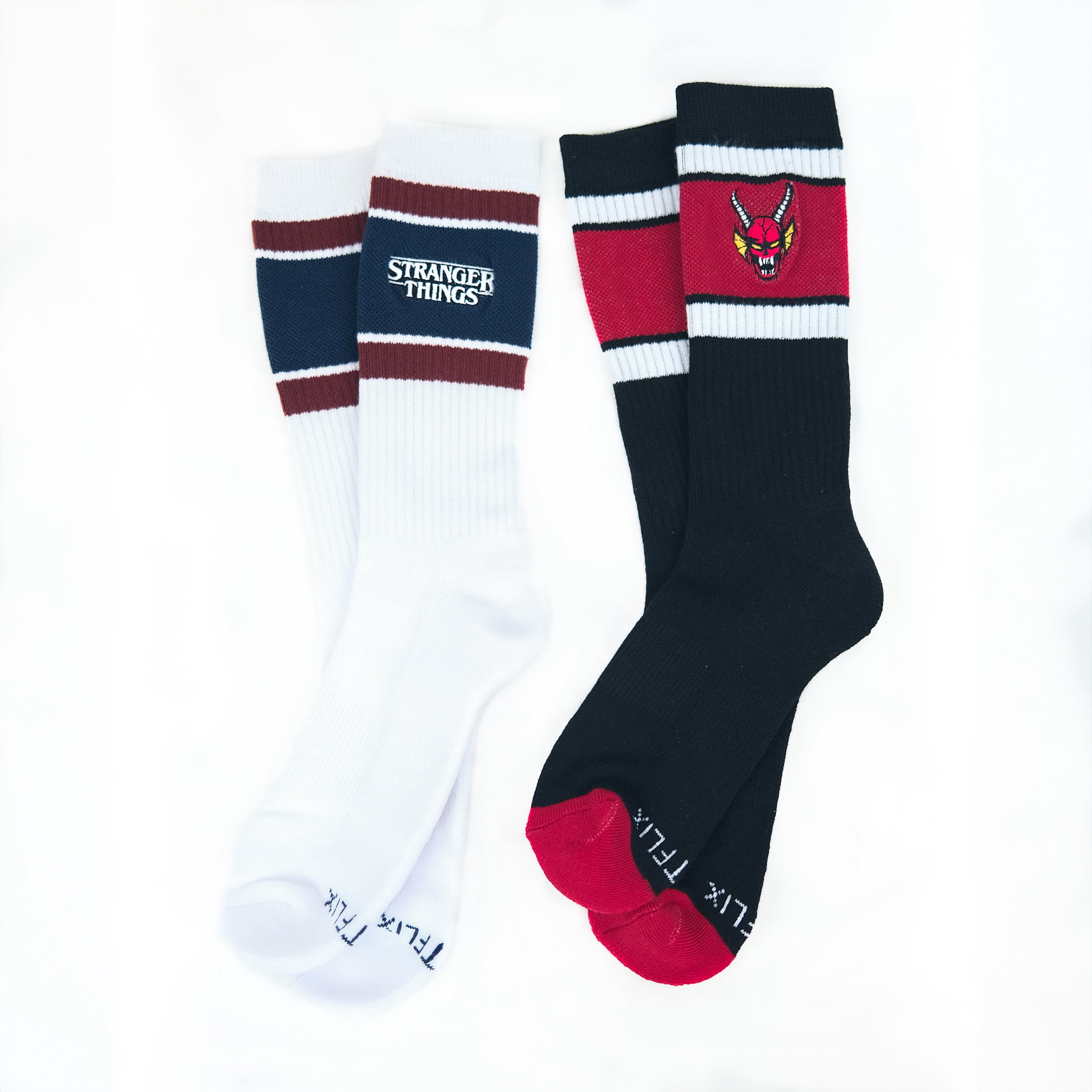Netflix Stranger Things Hellfire Multi-Color Socks from No Boundaries, 2-Pack One Size, Men’s