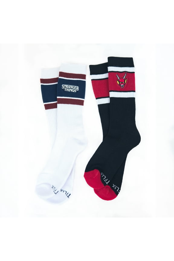 Netflix Stranger Things Hellfire Multi-Color Socks from No Boundaries, 2-Pack One Size, Men’s