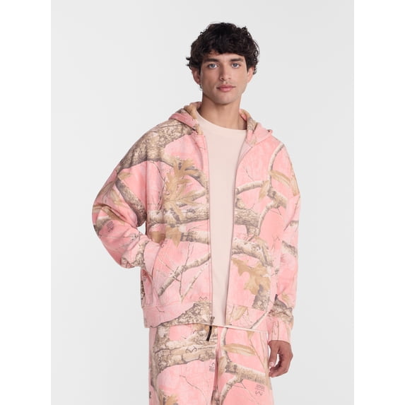 No Boundaries x Realtree Boxy Fit Heavyweight Fleece Full Zip Hoodie, Men's Sizes XS-4XLT