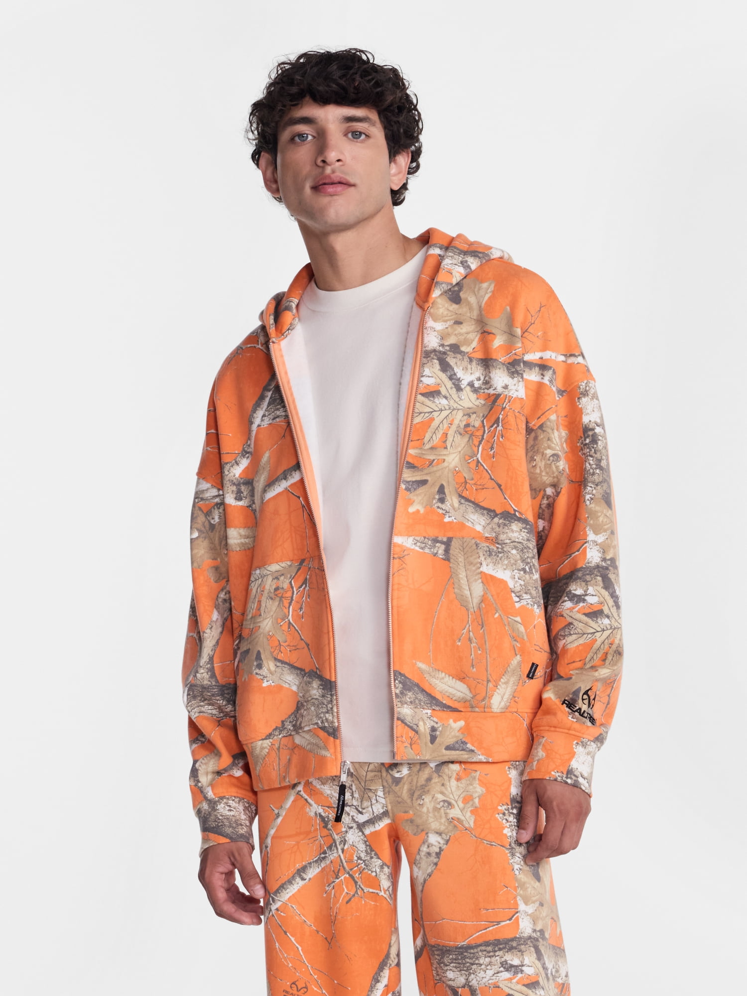 No Boundaries x Realtree Boxy Fit Heavyweight Fleece Full Zip Hoodie, Men's Sizes XS-4XLT
