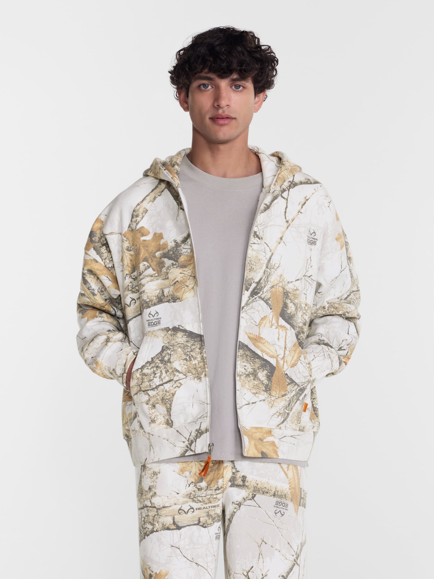 No Boundaries x Realtree Boxy Fit Heavyweight Fleece Full Zip Hoodie, Men's Sizes XS-4XLT