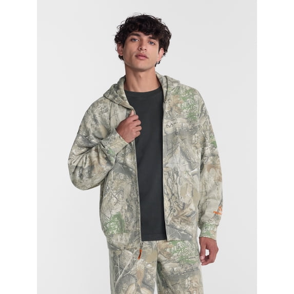 No Boundaries x Realtree Boxy Fit Heavyweight Fleece Full Zip Hoodie, Men's Sizes XS-4XLT