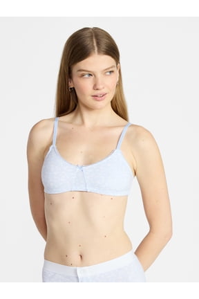 No Boundries Women's Cotton Jersey Triangle Bralette, Sizes XS-XXX
