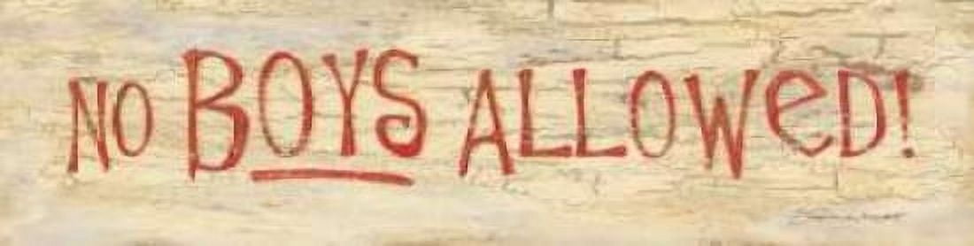 No Boys Allowed Canvas Art - Stephanie Marrott (8 x 24)