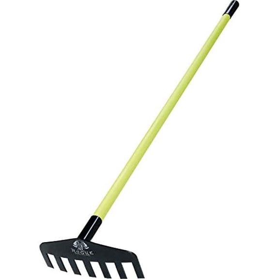No-Break Rake, 11W/7-Tine, 60 Fiberglass Handle$$Garden & Patio