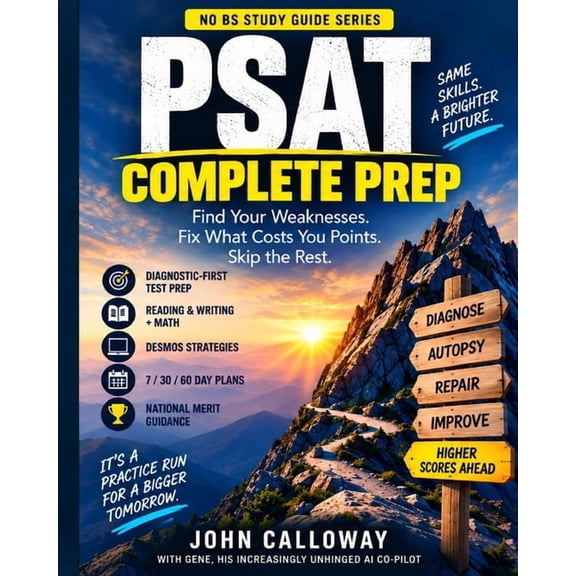 No Bs Study Guide PSAT Complete Prep: Find Your Weaknesses. Fix What Costs You Points. Skip the Rest., (Paperback)