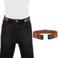 thumbnail image 1 of No Buckle Elastic Belt for Men, Invisible Buckleless Stretch Belt for Men Women Camel, 1 of 6