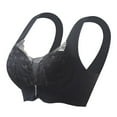 thumbnail image 1 of No Buckle Gathered Bra Lace Solid Color Seamless Women’s Supportive Bra for Comfort & Style, Ideal for Daily Wear and Exercise Black,XXXL, 1 of 2